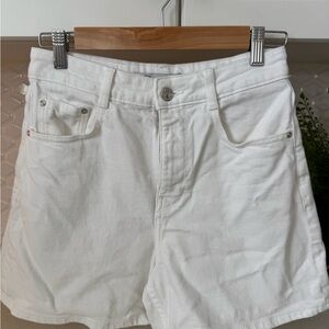 Zara White Jean Shorts for Women